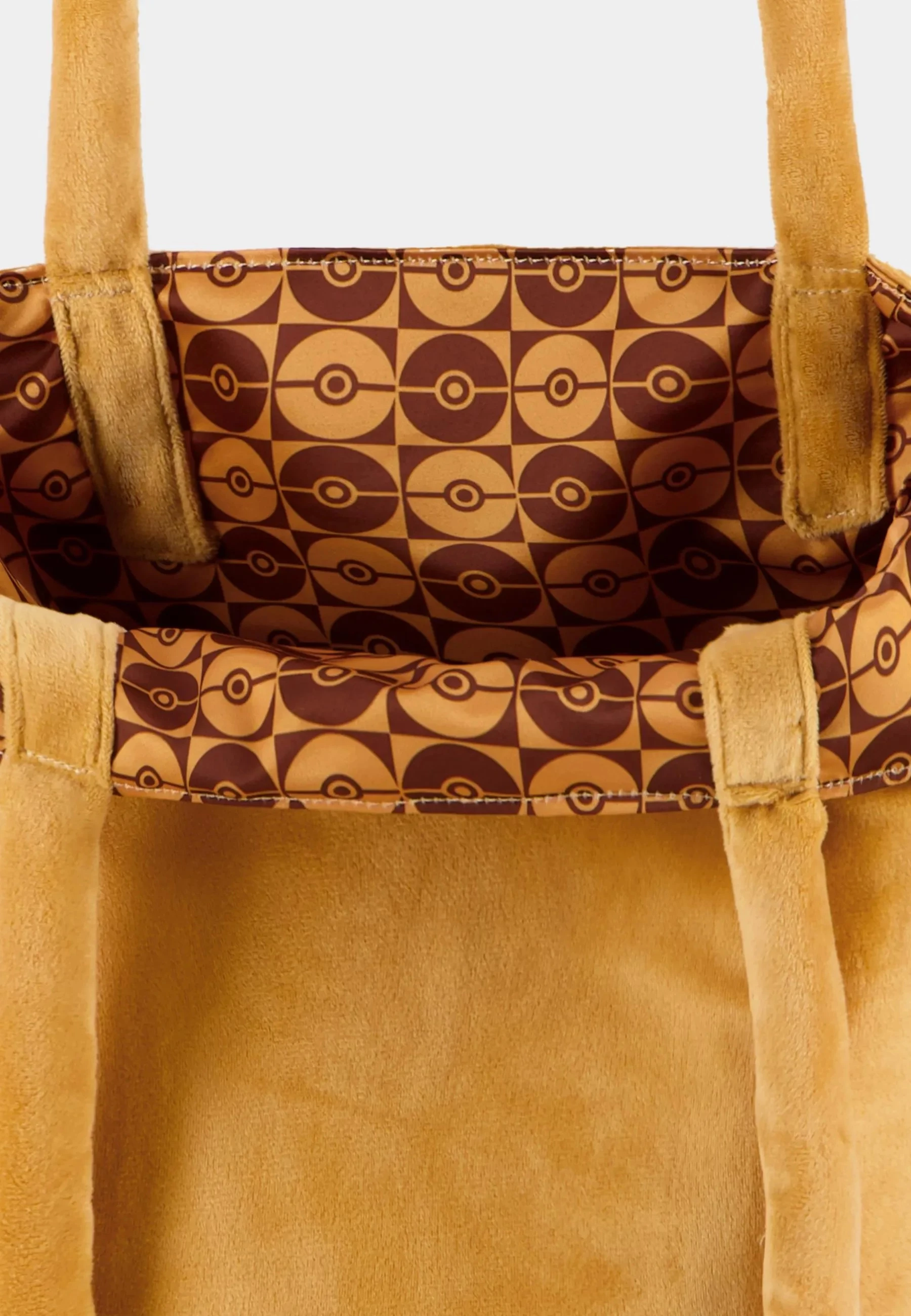 Çantë tote Difuzed Pokémon Eevee, embroidery premium, veshë 3D plush, ndarje të brendshme, bezh