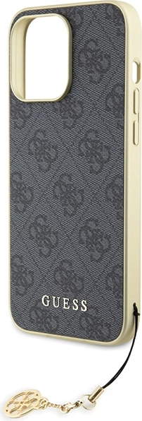 Mbështjellës Guess 4G Charms për iPhone 15 Pro Max, Gri
