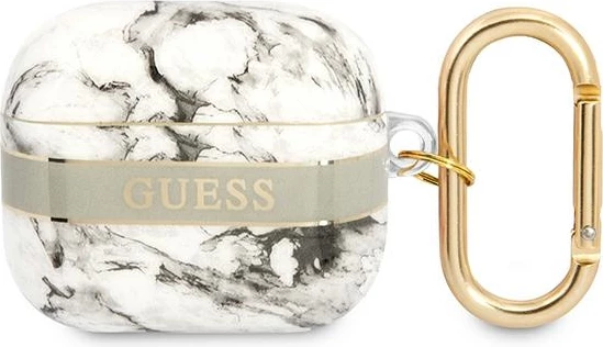 Mbështjellës Guess Marble Strap për AirPods 3, Gri