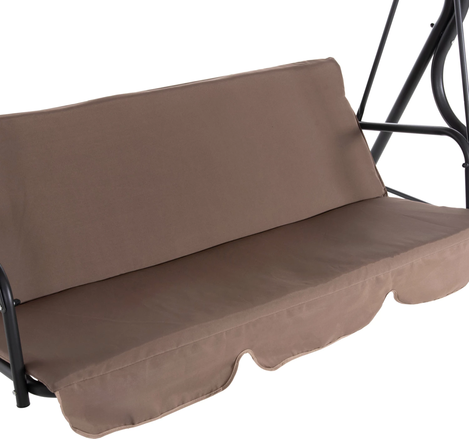 Luhatëse për verandë 3-vendëshe me mbrojtës dielli LIKID FH5979.02 metal gri - pëlhurë kafe 174x110x200Hcm