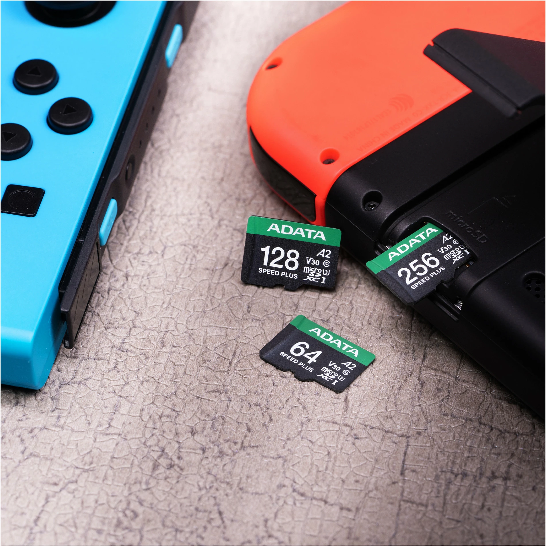 Kartelë memorie ADATA Speed Plus microSDXC 512GB, UHS-I U3 V30 A2, me adapter SD, e zezë/jeshile/bardhë