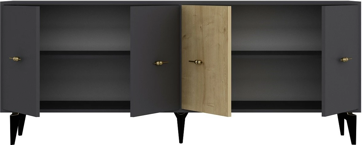 Konsol Skye Decor, anthracite, sapphire oak