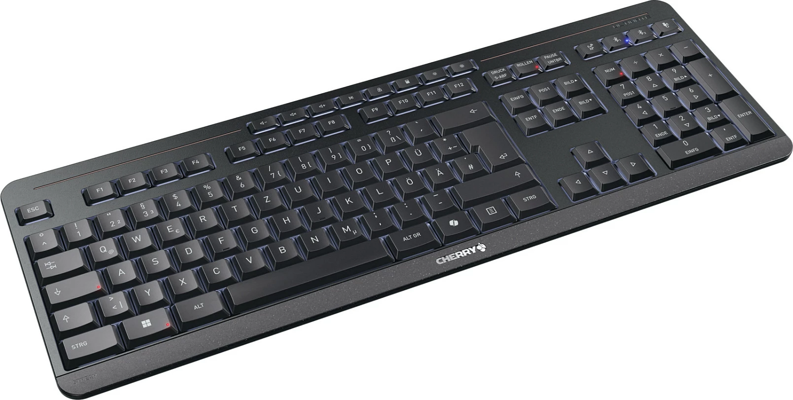Set tastierë + Maus Cherry Stream Desktop ULTIMATE, Wired & Wireless, USB/RF/Bluetooth, QWERTZ, LED, e zezë