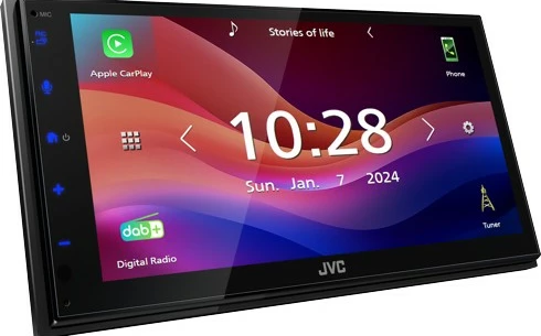 Media player JVC KW-M595DBT, 6.8 inch, Bluetooth, Apple CarPlay, Android Auto, zi