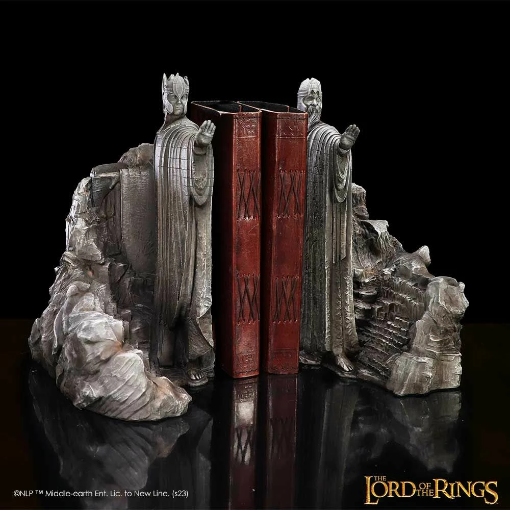 Mbështetëse librash NEMESIS NOW Lord of the Rings Gates of Argonath 19 cm, gri, set 2 copë