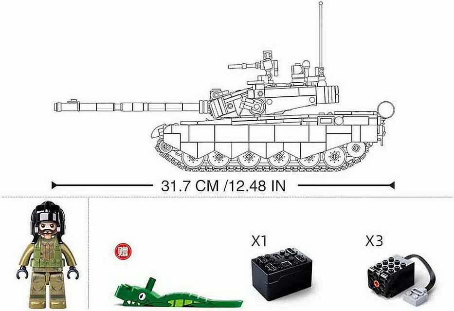 Lodër Sluban Sluban Army RC gevechts tank ZTZ-99AS M38-B7071