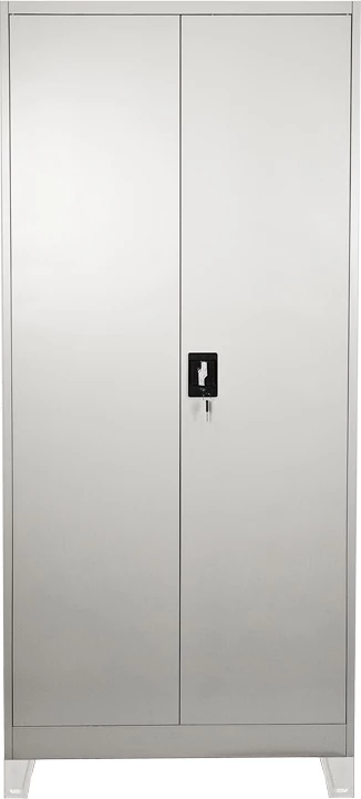 Dollap metalik Ugren, ngjyrë gri e çelët, 90x40x190cm