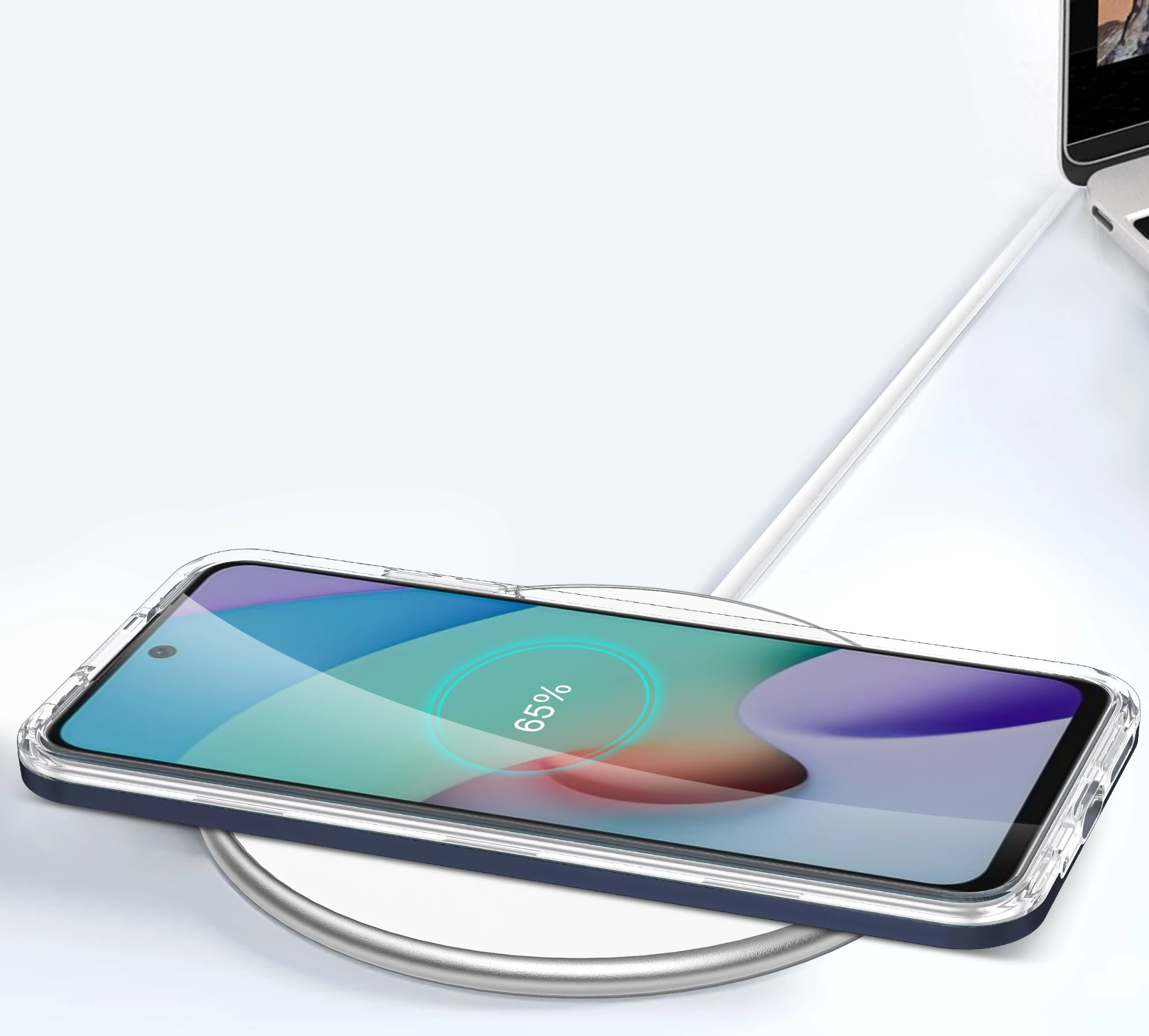 Mbështjellës Hurtel Hybrid Armor Clear 3 in 1 për Xiaomi Redmi 10, Kaltër/Transparent