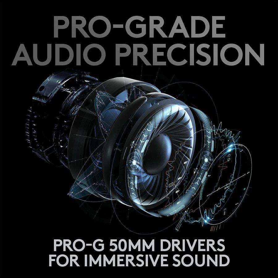 Kufje gaming Logitech G PRO X Wireless LIGHTSPEED, pa tel, 20 - 20000 Hz, e zezë