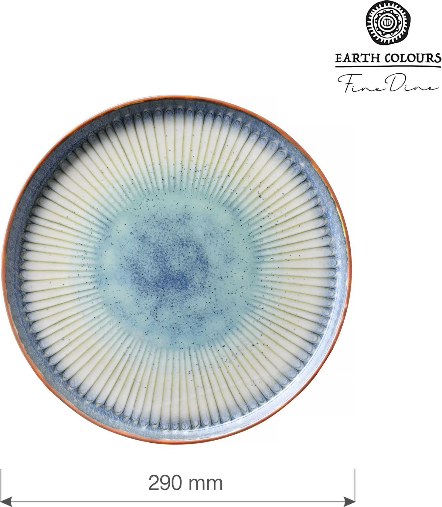 Pjatë me buzë të lartë Fine Dine Galaxy 290 mm blu, set 6 copë