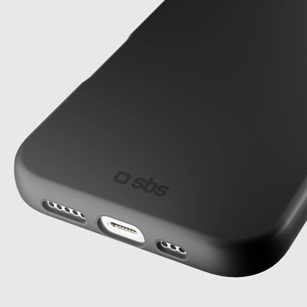 Mbështjellës SBS Instinct për iPhone 16 Pro, TPU me mikroﬁbër, i zi