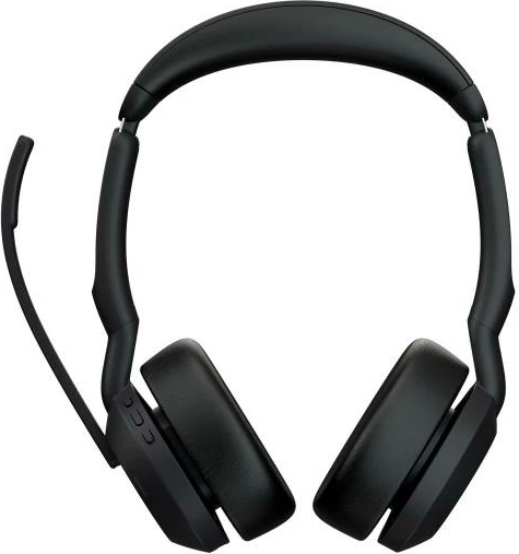Kufje me mikrofon Jabra Evolve2 55 MS Stereo 25599-999-889 on-ear, wireless 30m, kabllo 1m, të zeza