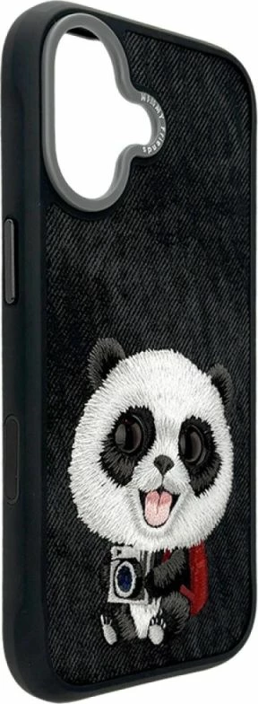 Kutia mbrojtëse Nimmy Big Eyed Pet 2.0 Panda për iPhone 17, e zezë