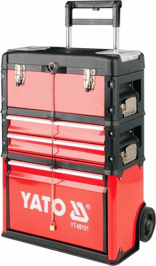 Kuti veglash me rrota Yato YT-09101 modulare 6 ndarje e kuqe/zezë