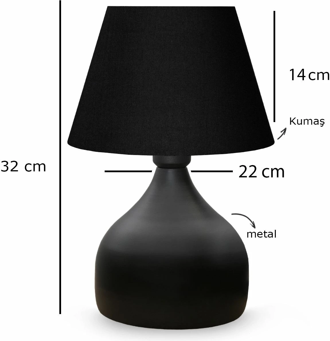 Llambë tavoline Opviq, AYD-3125, e zezë