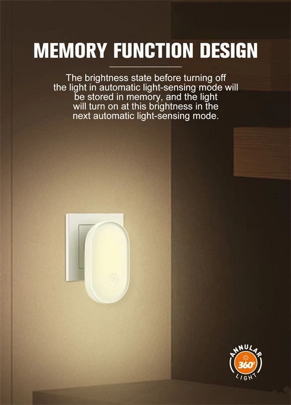 Dritë nate me sensor LDNIO Y2 LED 0.5 W 3500K prizë EU, e bardhë