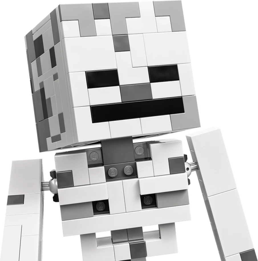 Set ndërtimi LEGO Minecraft The Skeleton 21594, 434 copë, figurë e lëvizshme 23 cm