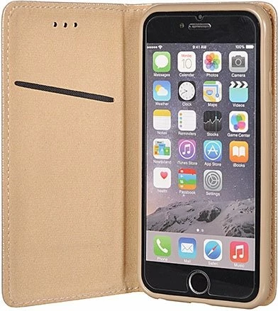 Mbështjellës magnetik me kapak (flip) HAVANA 10302 për iPhone 7/8/SE 2020, ngjyrë ari