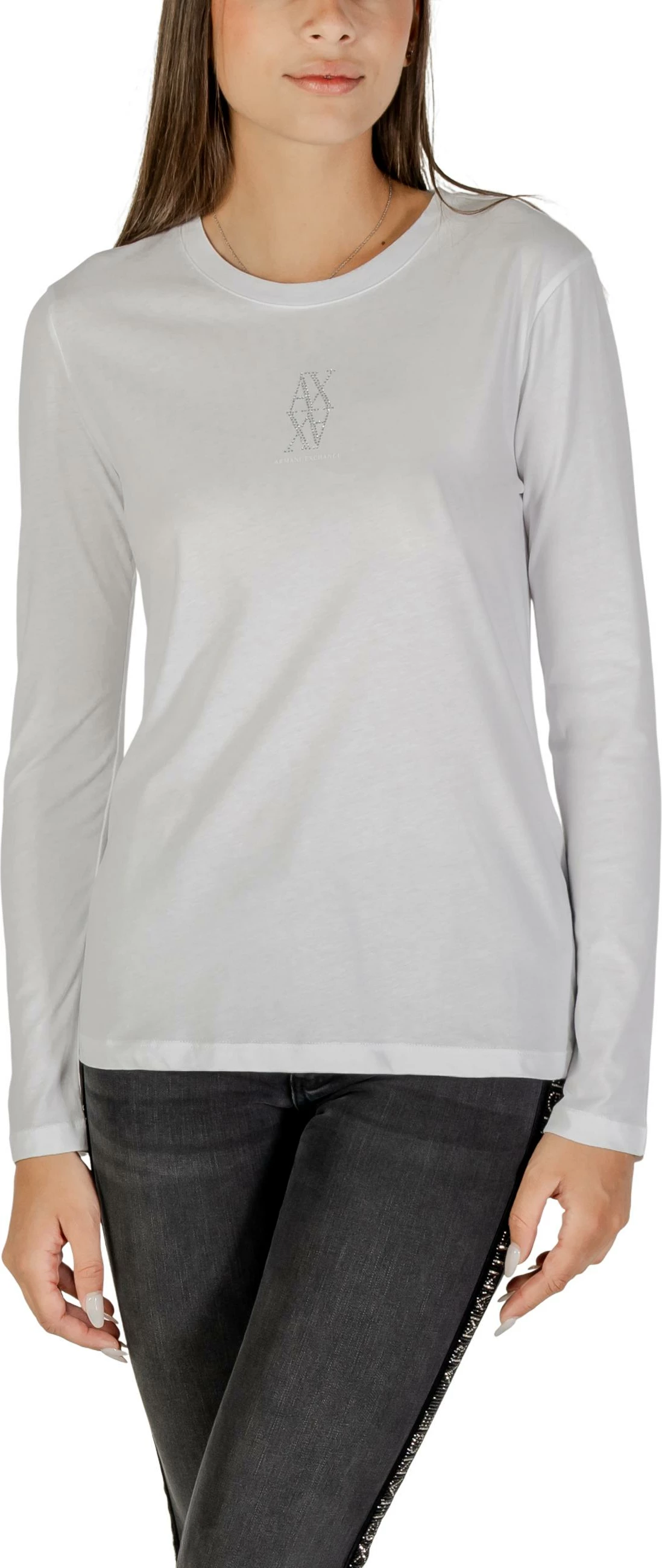 Maicë me mëngë të gjata për femra Armani Exchange XW001350 AF17172, e bardhë