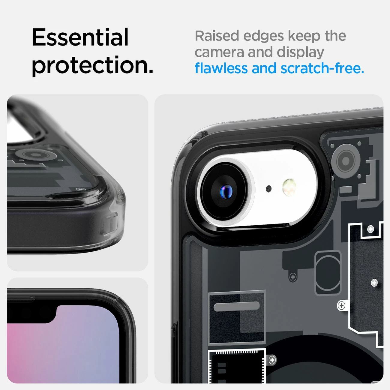 Mbështjellës, Spigen, Ultra Hybrid MagSafe Zero One për iPhone 16e, TPU+PC, MagSafe, Air Cushion, e zezë