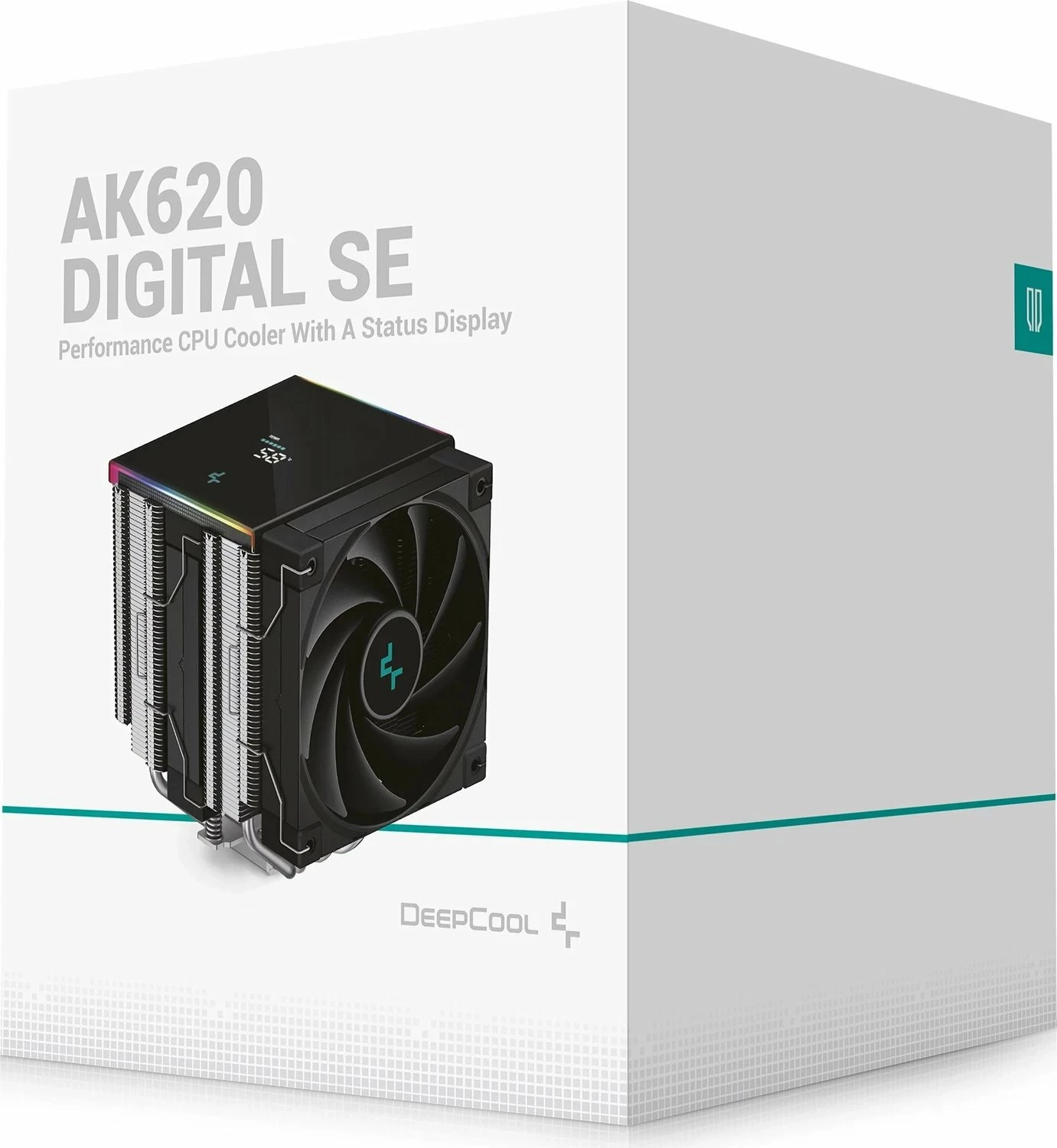 Ftohës CPU Deepcool AK620 Digital SE R-AK620-BKADMN-GJD, 2x120mm, 260W TDP, ARGB, ekran digjital, zi