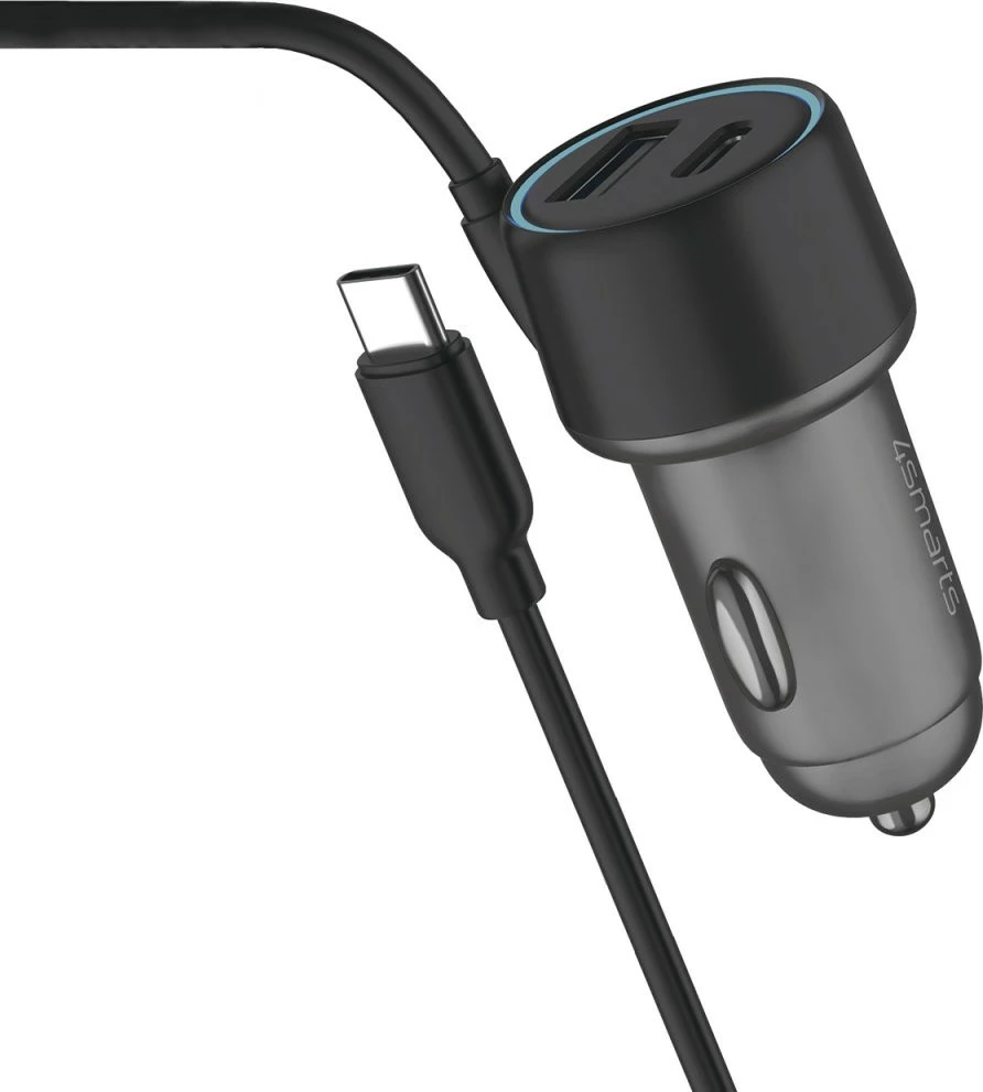 Mbushës wireless 4smarts Qi2, Auto, 12 V, 1.2 m, Gri