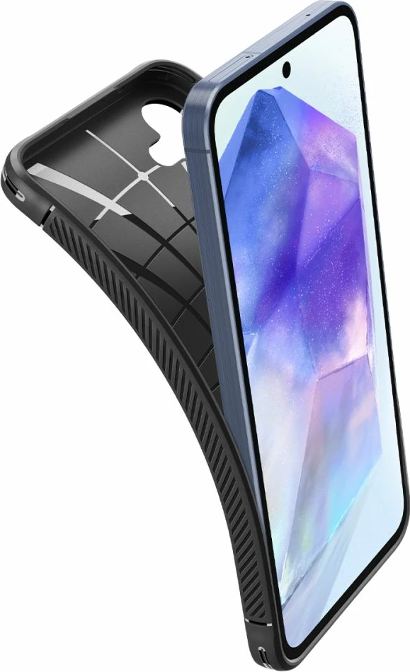Mbështjellës Spigen Rugged Armor për Samsung Galaxy A55 5G, i zi