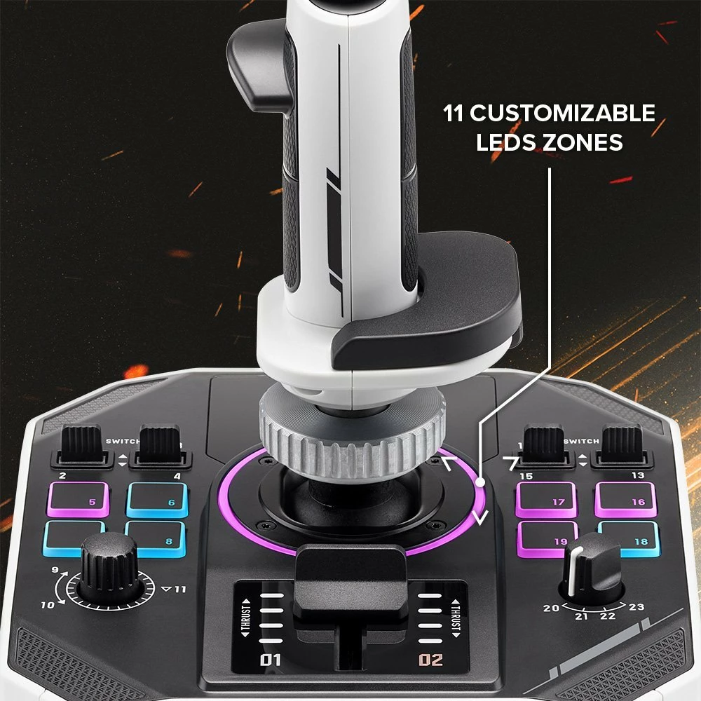 Joystick Thrustmaster Sol-R 2 HOSAS Space Sim Duo, wired, 88 butona, RGB, set duo, bardhë/zi