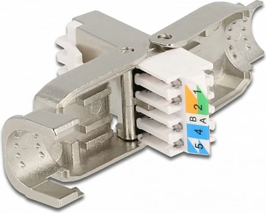 Prizë RJ45 DeLOCK Cat6 STP toolfree, mashkull, i drejtë, zink