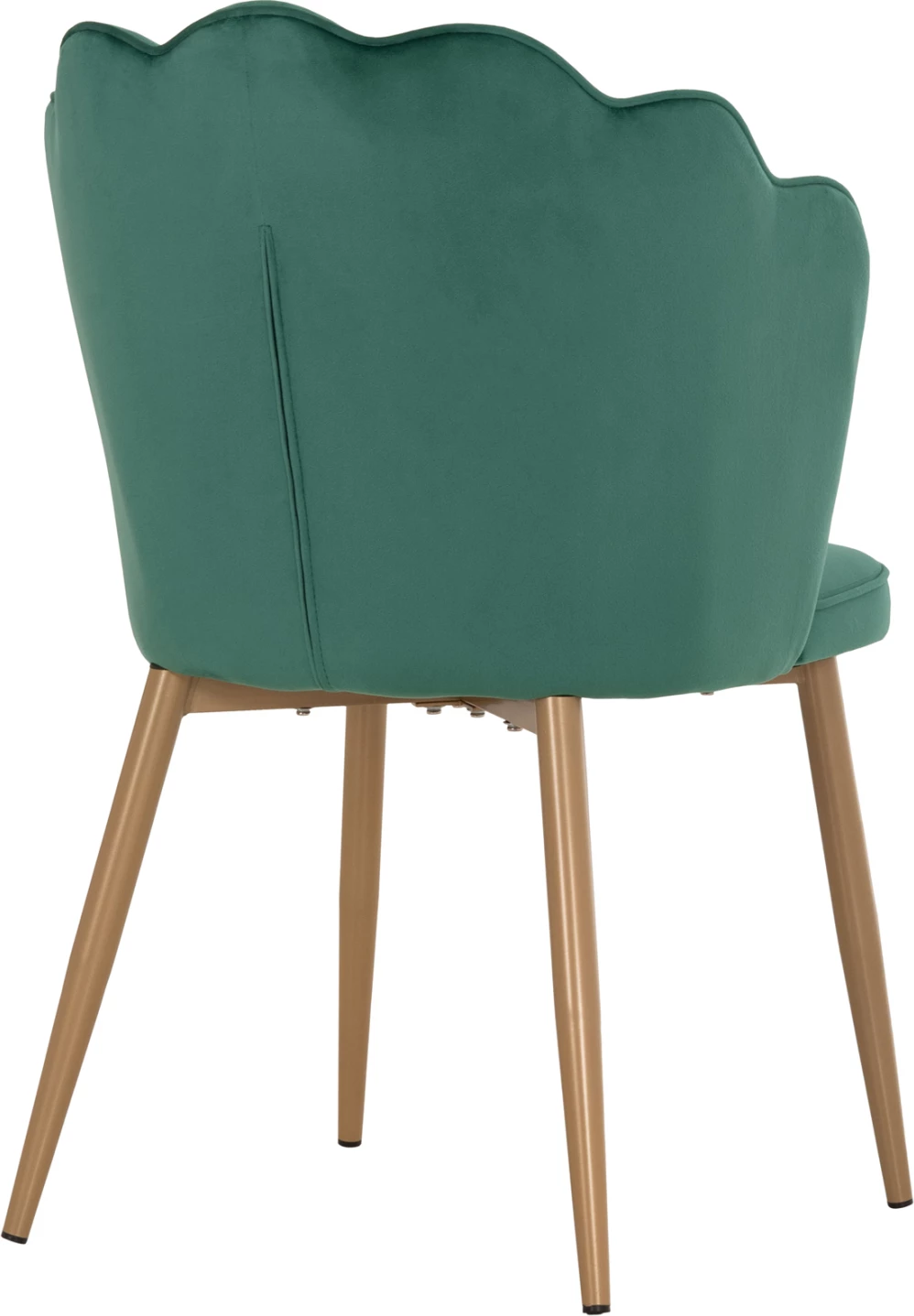 Karrige FH8737.03 kadife jeshile me kornizë metalike ari 48x48x85 cm., set prej 2 copë