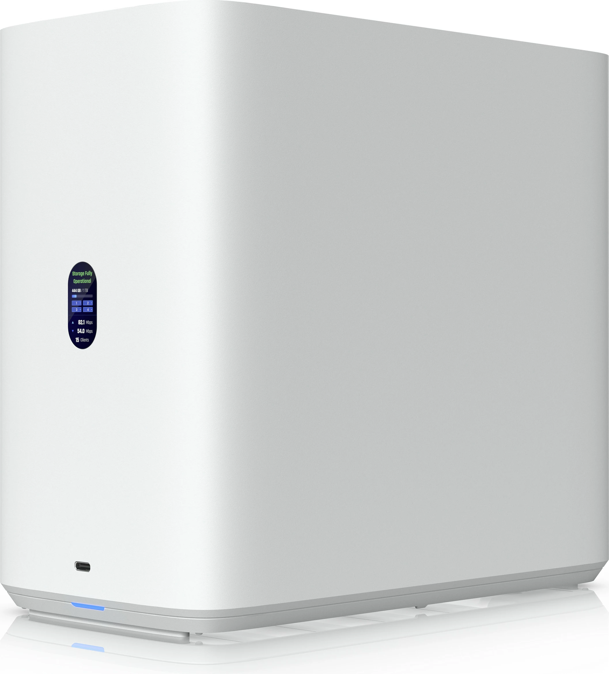 NAS sistem Ubiquiti UNAS-4-W, 4-bay, 4GB RAM, 2x M.2 NVMe, 2.5GbE, i bardhë