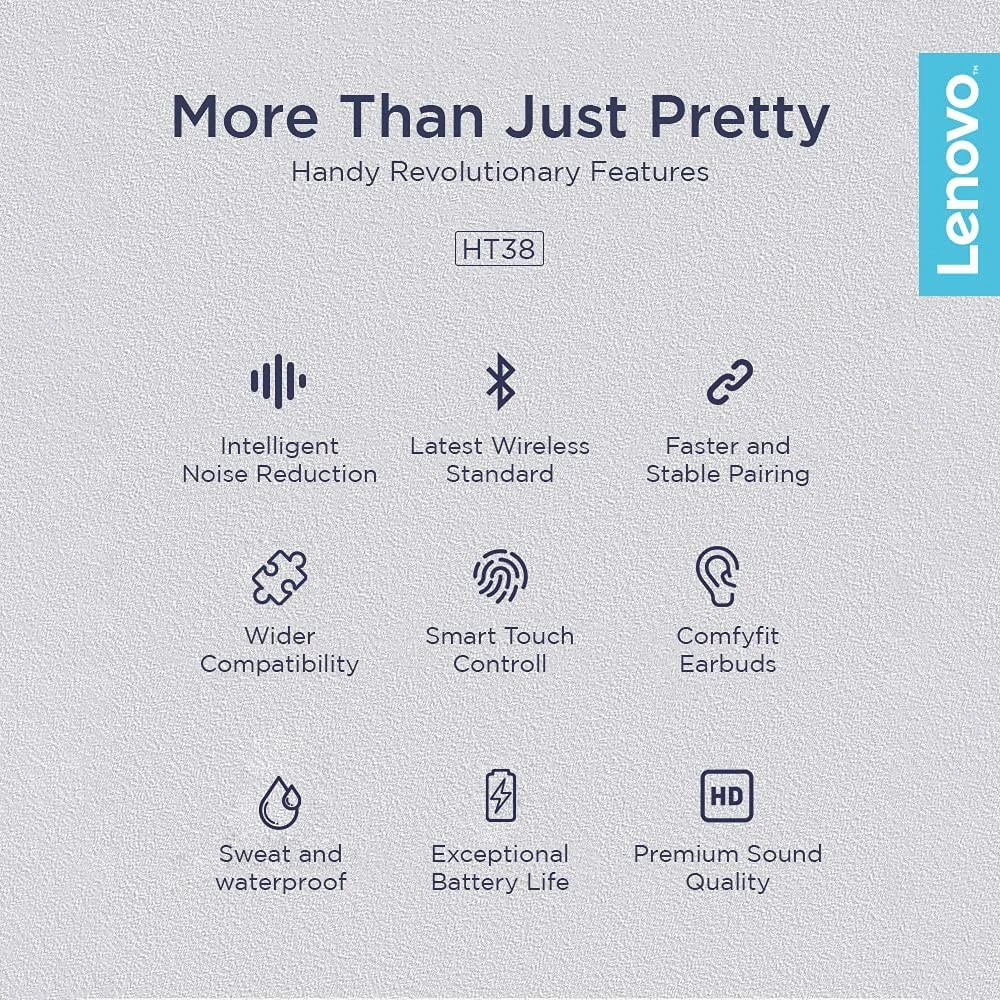 Dëgjuese Lenovo HT38, të zeza