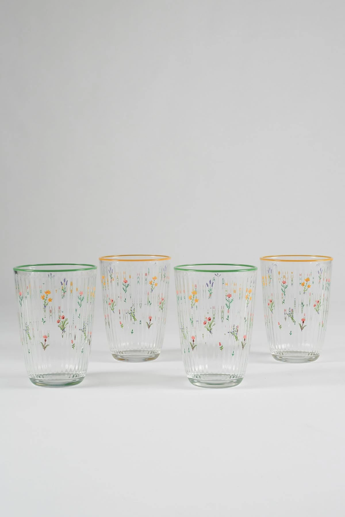 Set gotash prej qelqi (4 copë), Hermia Concept, Botanical 395