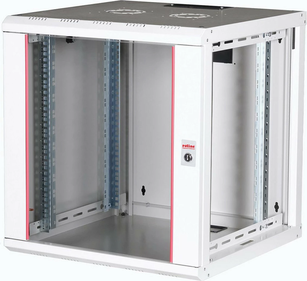 Kabinet muri 19" ROLINE Pro 12U, 600x600, derë xhami, hiri