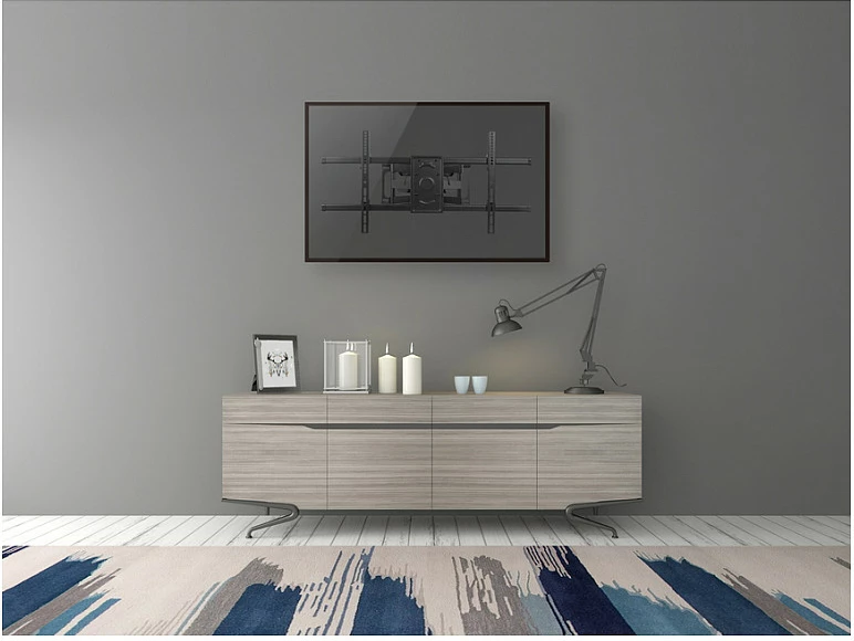 Mbajtëse muri TV EQUIP, 37"-90", e pjerrët dhe e rrotullueshme, VESA 200x200, 75 kg, e zezë