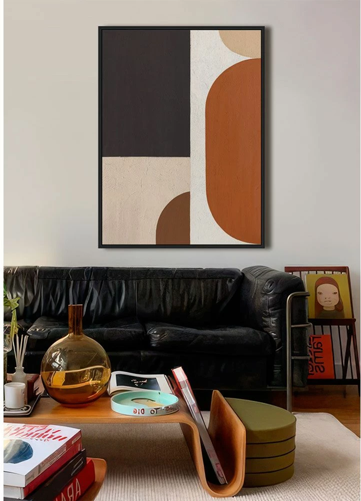 Pikturë dekorative VARME A, me kornizë të zezë, 60x80x4cm, kanavacë, shumëngjyrëshe