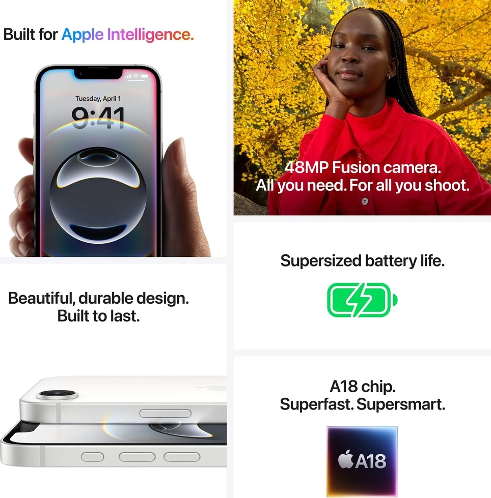 Apple iPhone 16e 128GB White