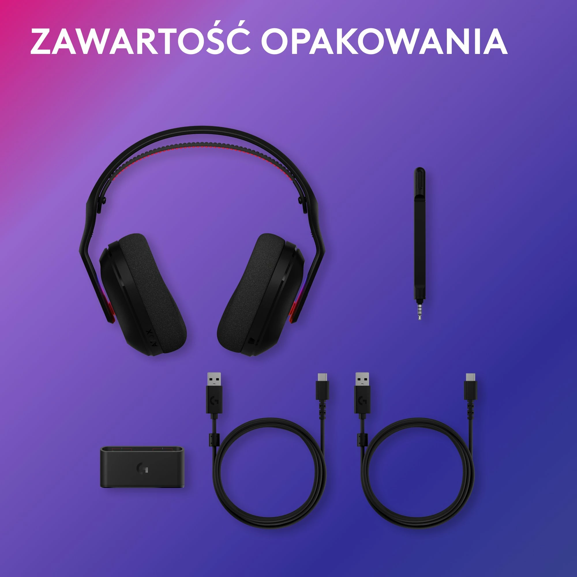 Kufje gaming Logitech Astro A20 X (939-002247), pa kabllo LIGHTSPEED 24-bit, USB-C, RGB, 40mm, me mikrofon, e zezë