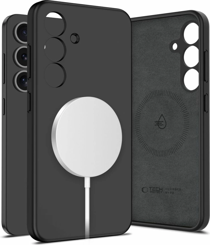 Mbështjellës Tech-Protect Liquid Silicone MagSafe për Samsung Galaxy S25+, Zi