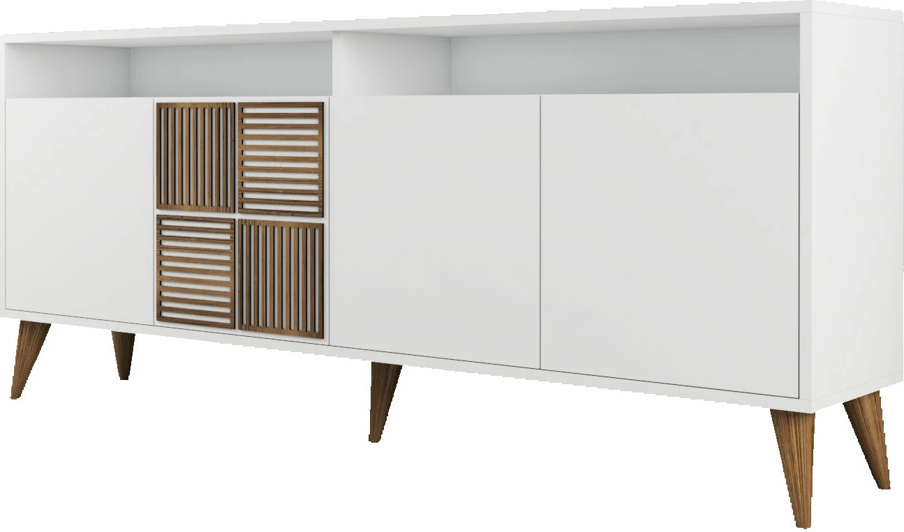 Konsolë moderne Skye Decor, ngjyrë e bardhë, Milan