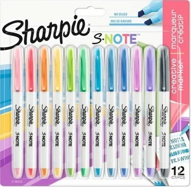 Set markerash Sharpie 12 copë, multikolor, për letër