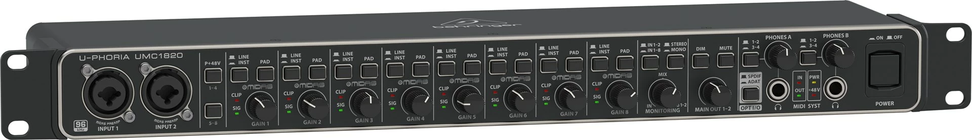 Interfejs audio USB Behringer UMC1820, i zi