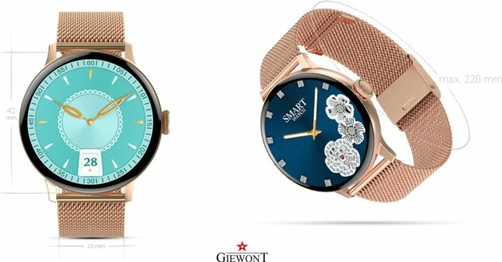 Smartwatch për femra Giewont, rozë