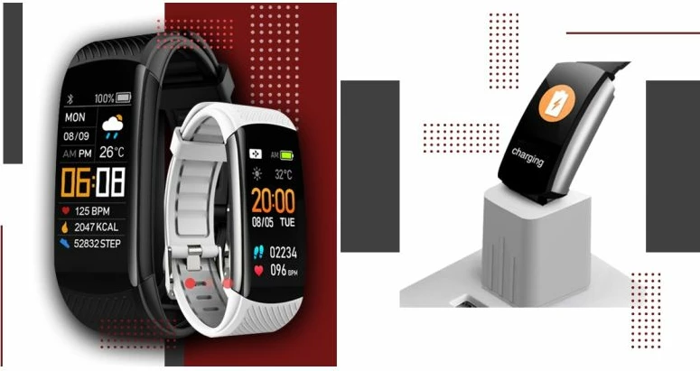 Smartwatch Giewont unisex, zi e bardhë