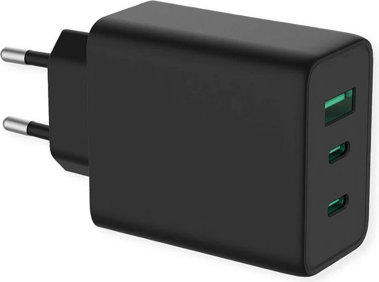 Karikues USB VALUE 65W GaN, 1x USB-A + 2x USB-C, USB PD, i zi