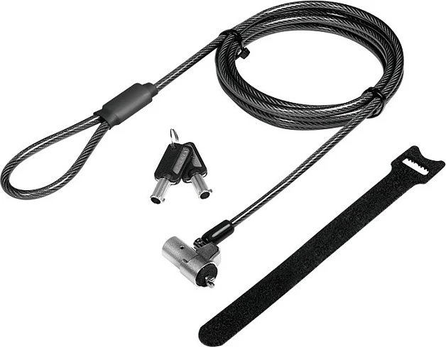 Kandadë sigurie për laptop LogiLink Noble Lock, kabllo 2.0m, me çelësa, e zezë/argjendtë