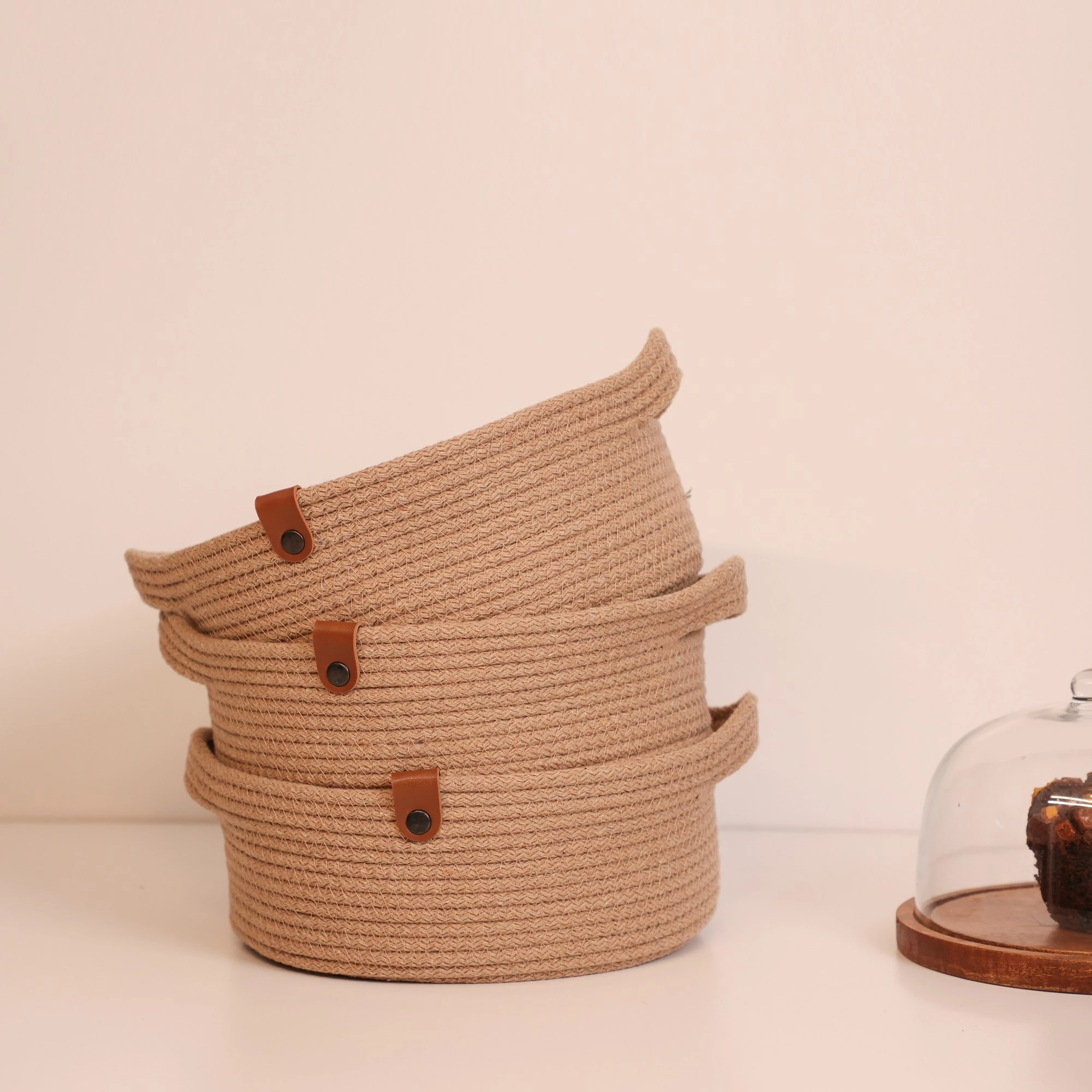 Set shporta pambuku (3 copë), Aberto Design, JUT05003228D