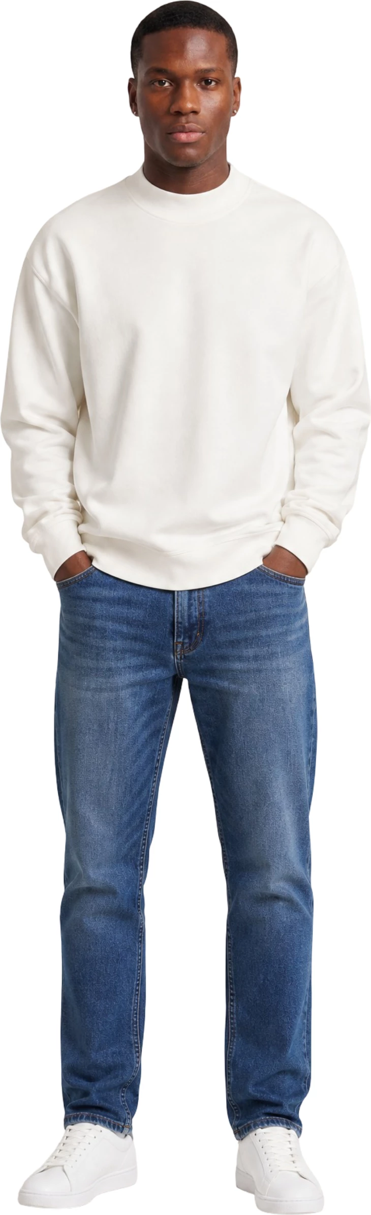 Duks për meshkuj Calvin Klein Jeans Interlock Crew J30J326134, i bardhë [Madhësia: XXL]
