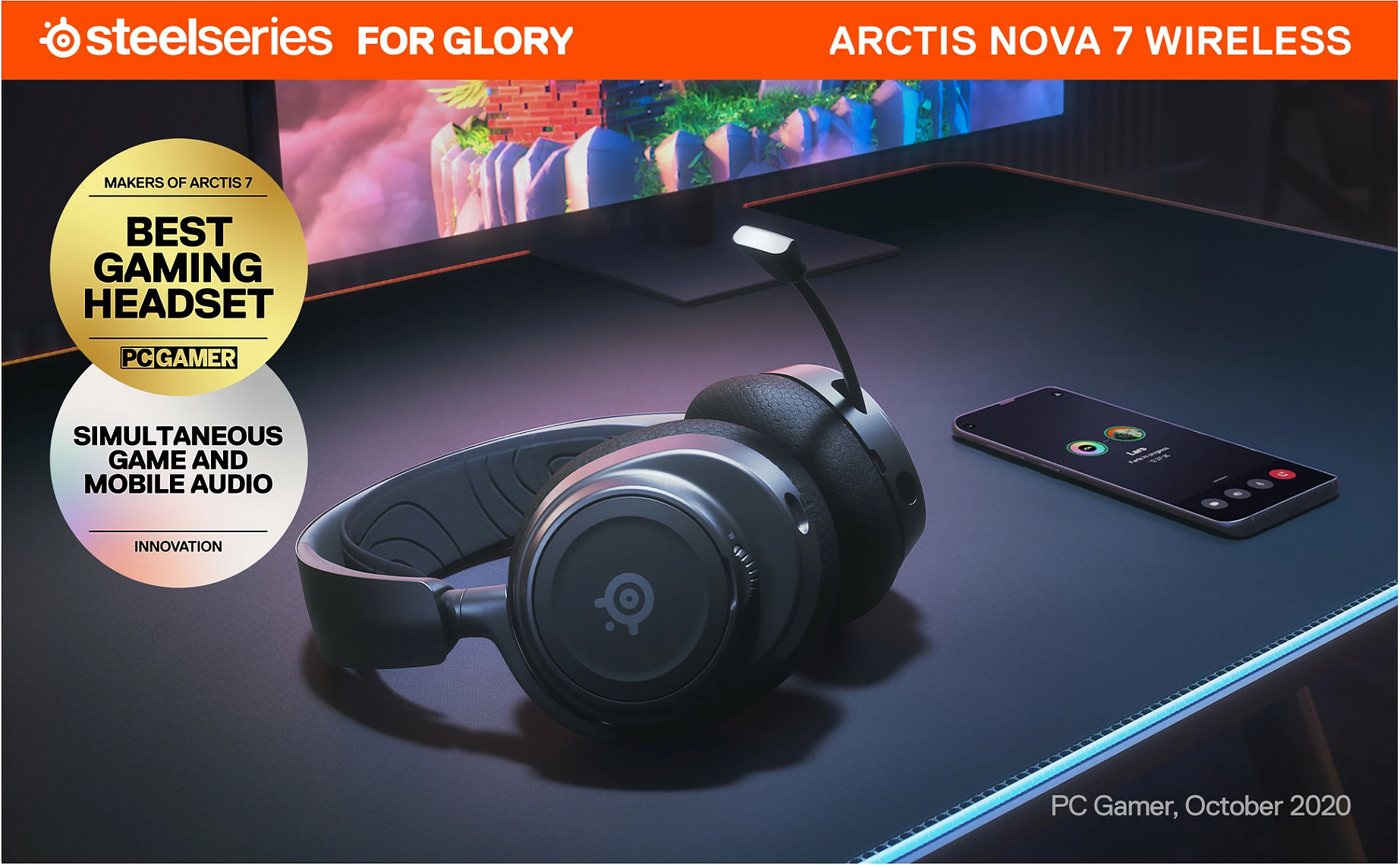 Kufje SteelSeries Arctis Nova 7, Wireless, Gaming, e zezë