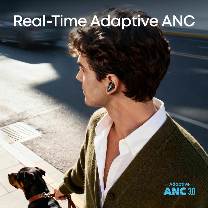 Kufje wireless ANKER Soundcore Liberty Buds D1200G11, ANC adaptiv, 30h, IP55, LDAC, të zeza, set me kuti karikimi